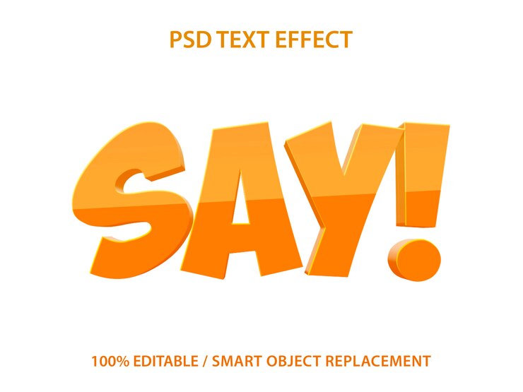 Efecto de texto decir plantilla