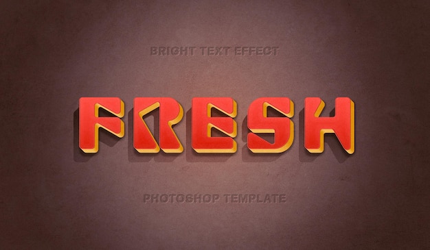 Efecto de texto decorativo fresco