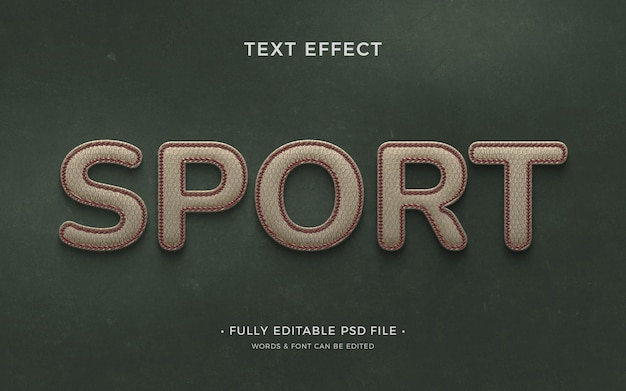 PSD efecto de texto deportivo