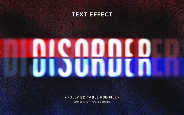 Efecto de texto de desorden