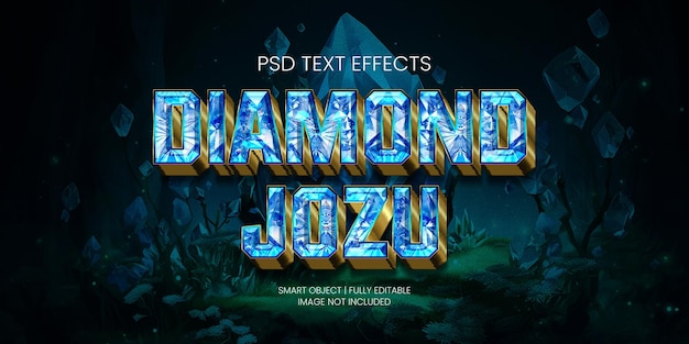 PSD efecto de texto diamante jozu