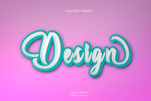 PSD efecto de texto de diseño psd gratuito