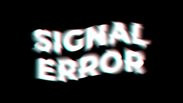 Efecto de texto de distorsión de error de señal