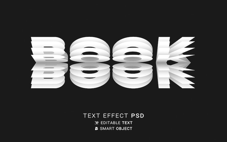 PSD efecto de texto distorsionado
