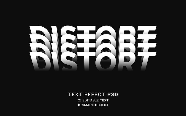 Efecto de texto distorsionado