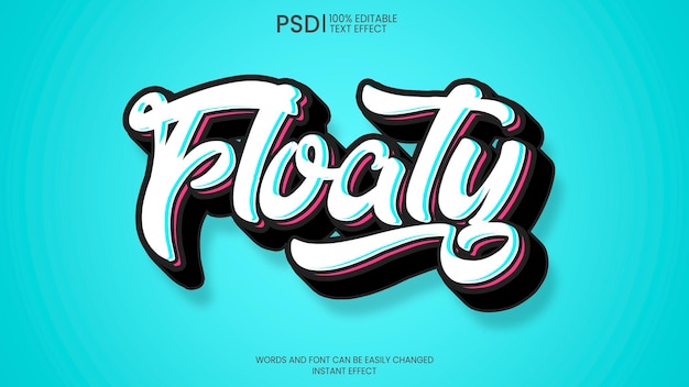 PSD efecto de texto divertido estilo graffiti