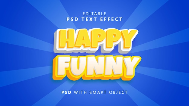 Efecto de texto divertido feliz