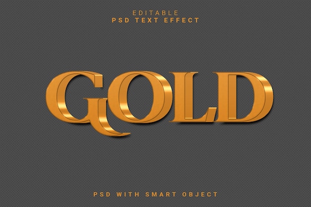 Efecto de texto dorado 3d