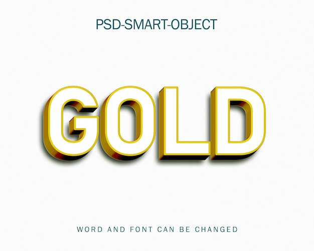 Efecto de texto dorado 3d