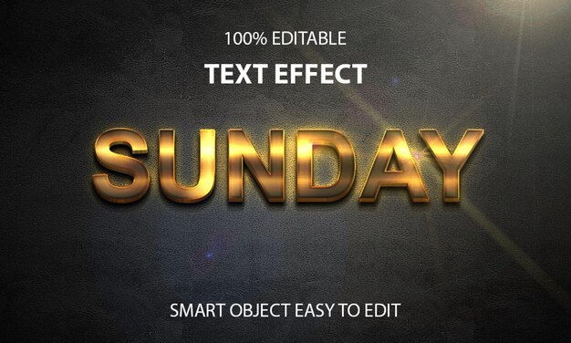 Efecto de texto dorado brillante