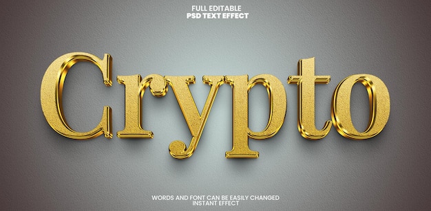 Efecto de texto dorado criptográfico