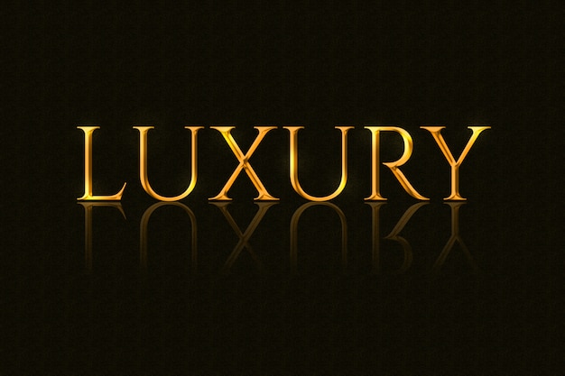 efecto de texto dorado de lujo