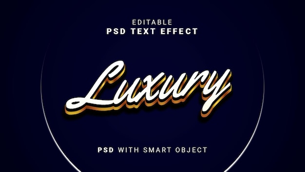 PSD efecto de texto dorado de lujo