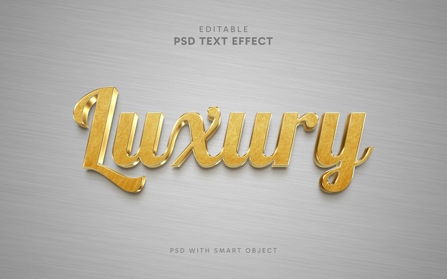 Efecto de texto dorado de lujo