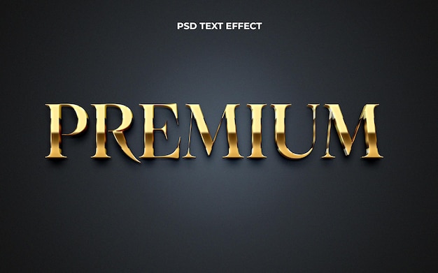 Efecto de texto dorado premium