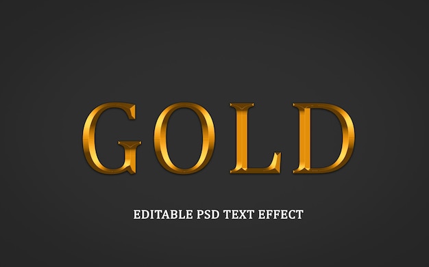 Efecto de texto dorado psd editable