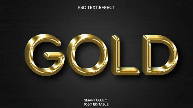 PSD efecto de texto dorado psd