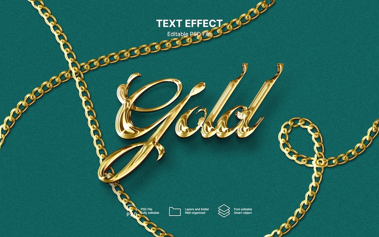 Efecto de texto dorado