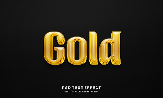 Efecto de texto dorado