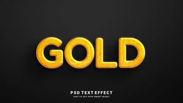 Efecto de texto dorado