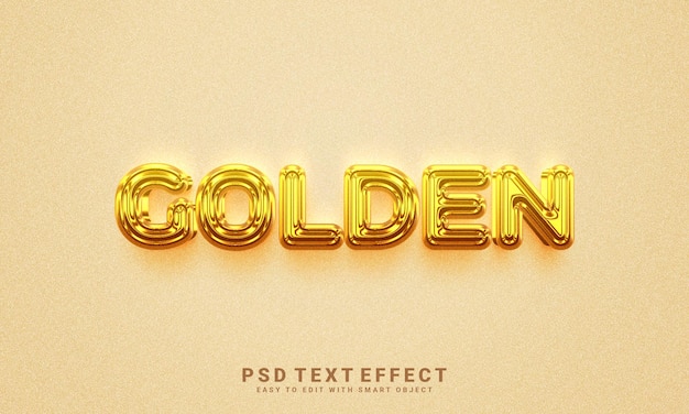 Efecto de texto dorado