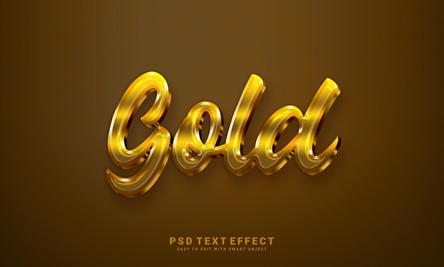 Efecto de texto dorado