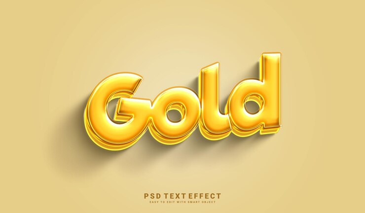 PSD efecto de texto dorado