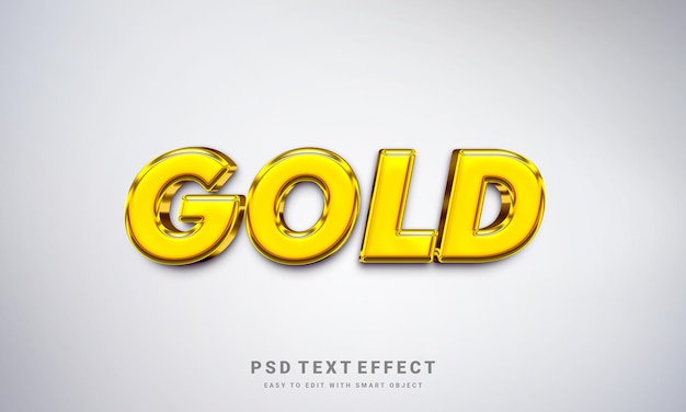 PSD efecto de texto dorado