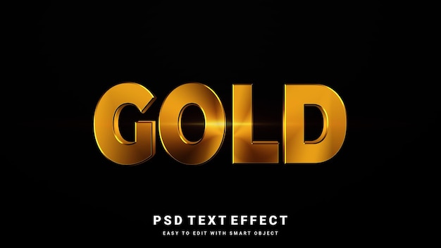 PSD efecto de texto dorado