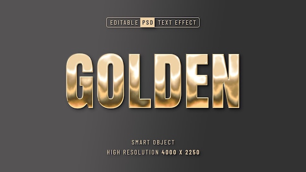 Efecto de texto dorado