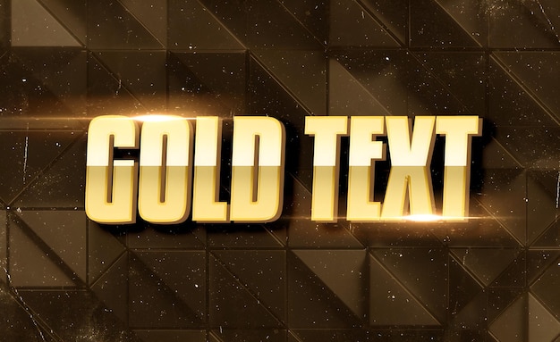 Efecto de texto dorado