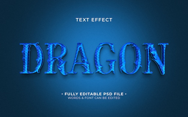 Efecto de texto de dragón