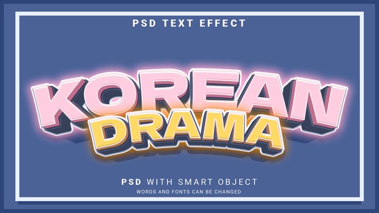 PSD efecto de texto de drama coreano