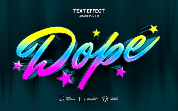Efecto de texto de droga