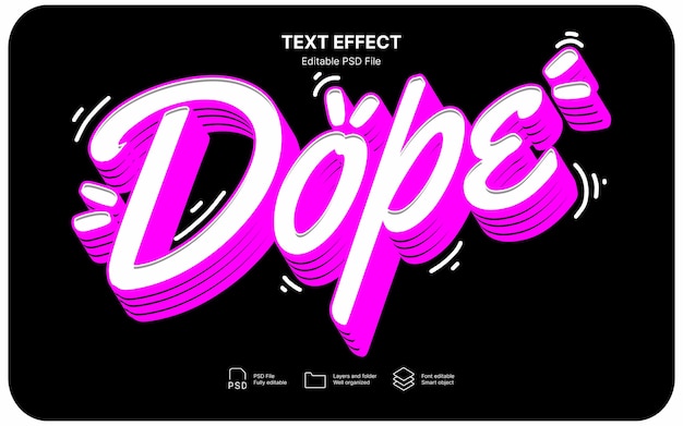 Efecto de texto de droga