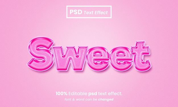 Efecto de texto dulce