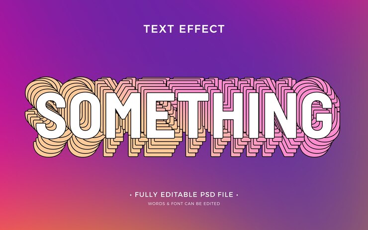 PSD efecto de texto duplicado