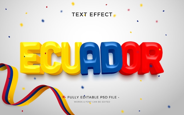 Efecto de texto ecuatoriano