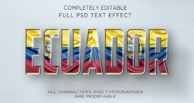 Efecto de texto ecuatoriano