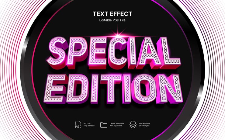 PSD efecto de texto de edición especial