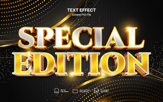 Efecto de texto de edición limitada