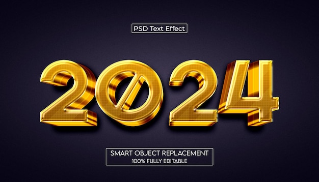 Efecto de texto editable 3D 2024