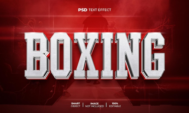 Efecto de texto editable 3D de boxeo