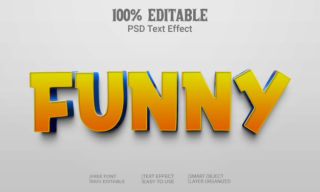 Efecto de texto editable 3d divertido