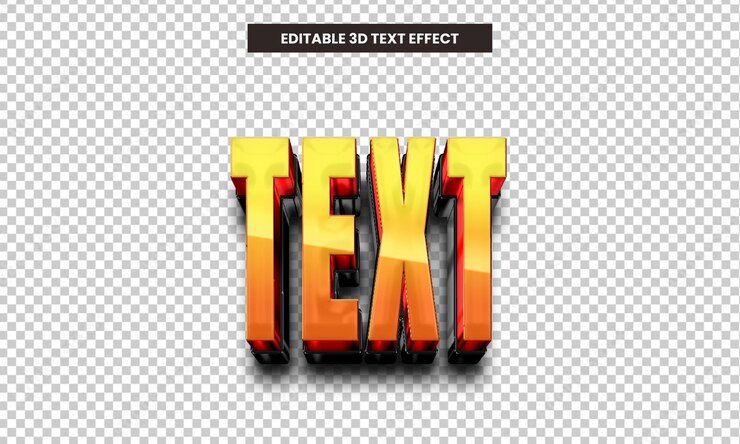Efecto de texto editable 3D dorado