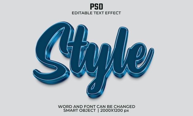 Efecto de texto editable 3d de estilo psd premium con fondo