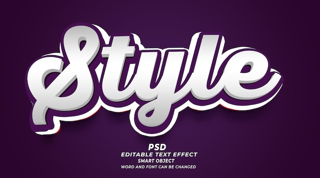 Efecto de texto editable en 3D de estilo PSD