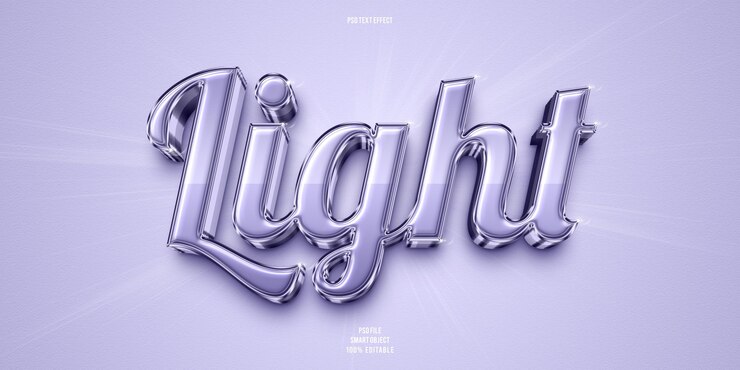 PSD efecto de texto editable 3d ligero