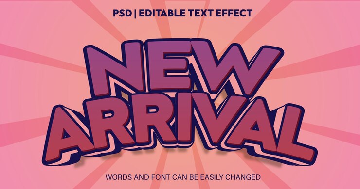 Efecto de texto editable en 3d nueva llegada.