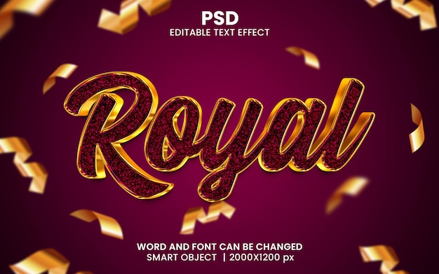 Efecto de texto editable 3d real psd premium con fondo